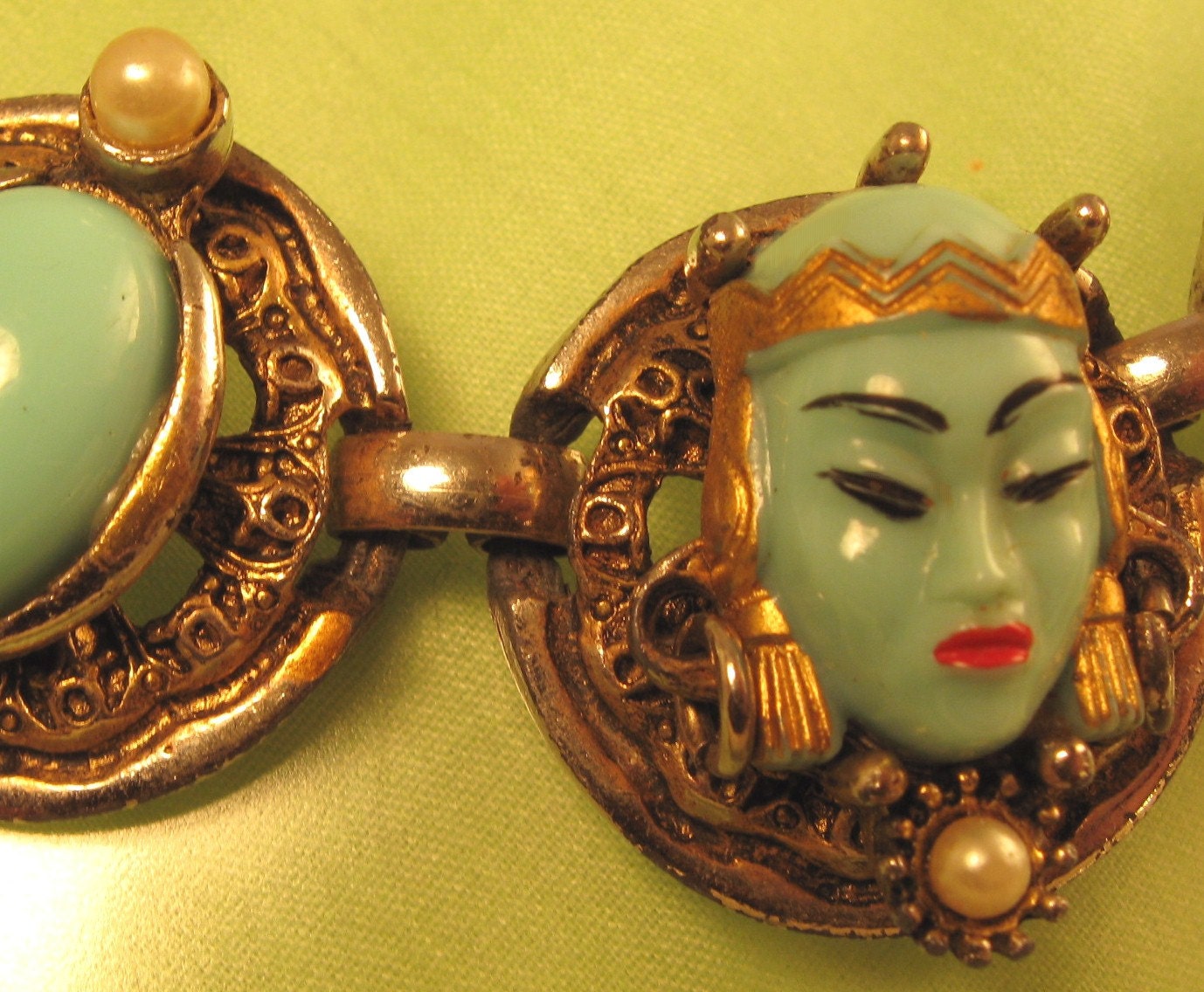 Selro Selini Turquoise Asian Princess Necklace Vintage