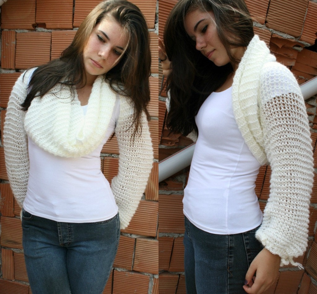 FREE Shipping New Season Ivory Bolero Scarf Shawl Neckwarmer For Bridal for Bridesmaids Winter Fashion Christams Gift Under100