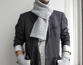 Handknit Wool Scarf  For Men For My DAD perfect Gift Fathers Day Gift uNder75