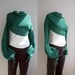 LAST One FREE Shipping  Green Bolero Scarf Shawl Neckwarmer ready to ship Valentines Day Gift Under 100 Handmade Gift For Women Girl Friend