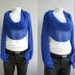 FREE Shipping Long Sleeve Cobalt Blue Bolero Scarf Shawl Neckwarmer Christmas gift under 100 For Lover