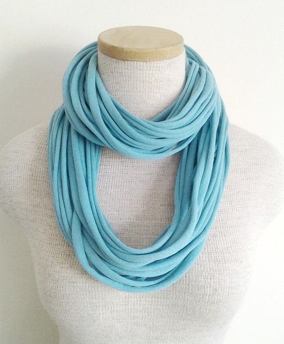 Jersey Tee Circle Scarf - Seafoam - Turquoise