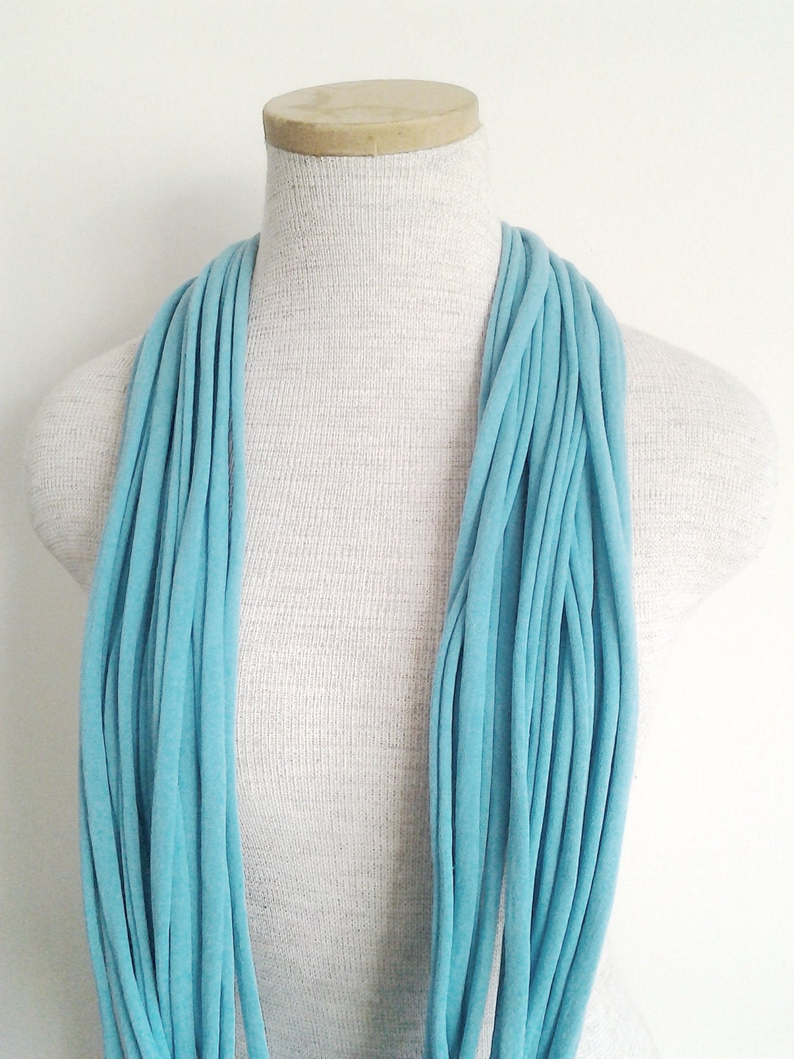 Jersey Tee Circle Scarf - Seafoam - Turquoise