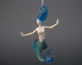 Art Glass Mermaid Ornament Figurine - amnflamework