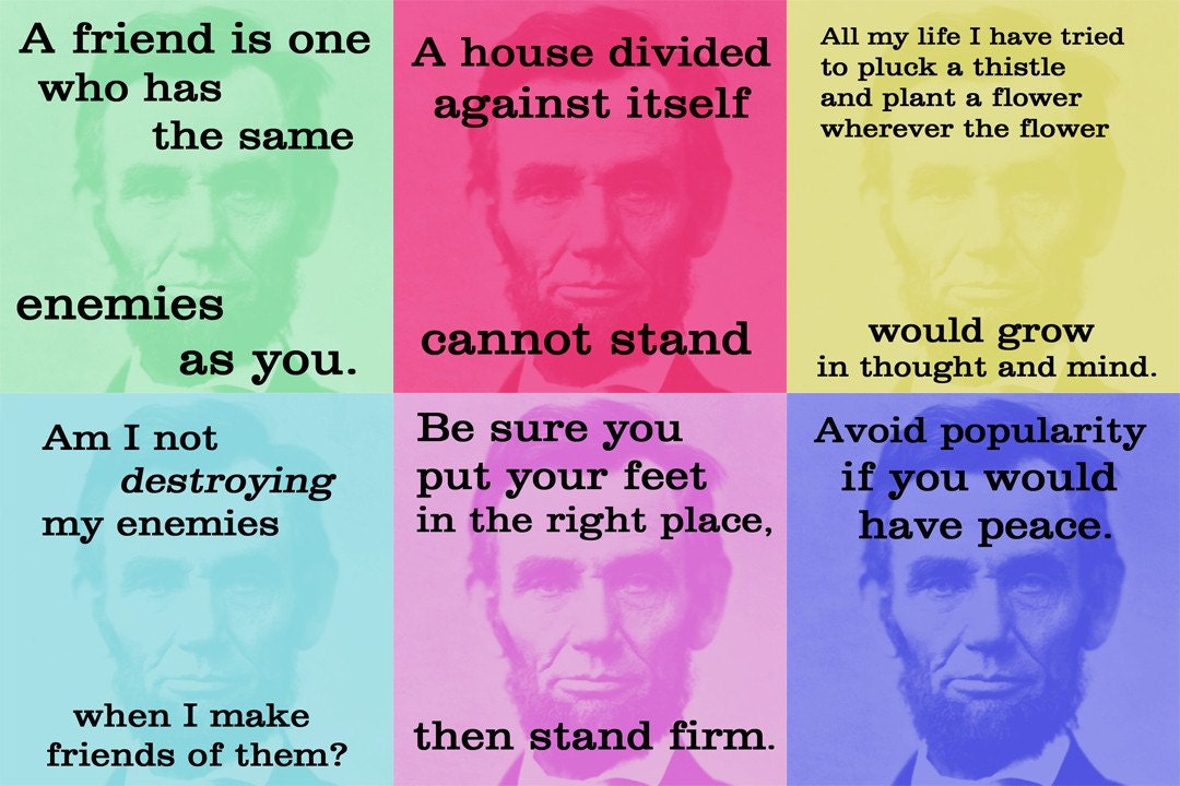 ABRAHAM LINCOLN Tie Tack - A friend is one who has the same enemies