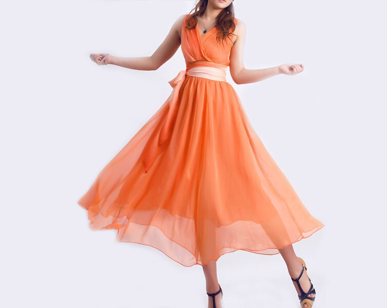 Orange Party Dress