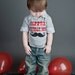 Dapper Birthday Dude Tee - For Little Man, Mustache Birthday Party - Size 6 Months - 5T