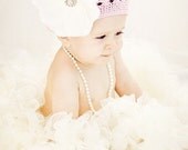 Pettiskirt Ivory Luxe with Flower-by Cheeky Chic Baby