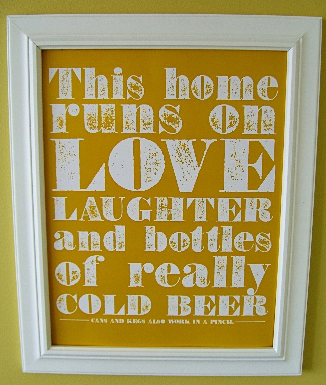 Cold Beer Poster (yellow)