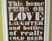 Cold Beer Poster (brown)