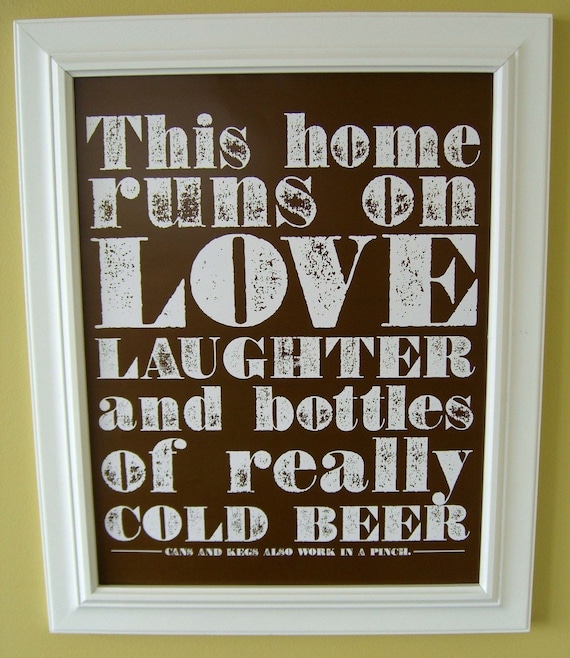 Cold Beer Poster (brown)