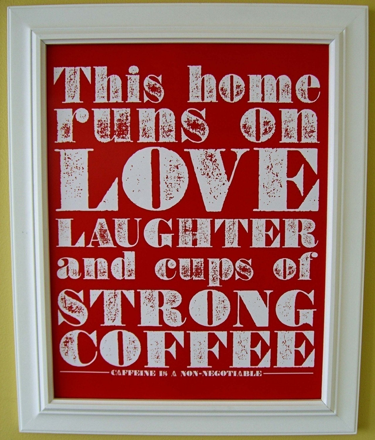 Strong Coffee Poster (red)