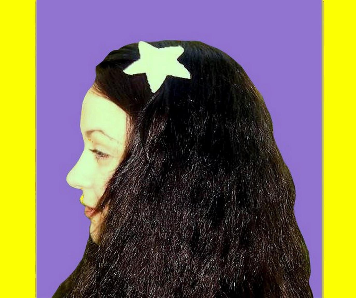 clip in hair Super Star White Sequin Hair Clip hair accessory