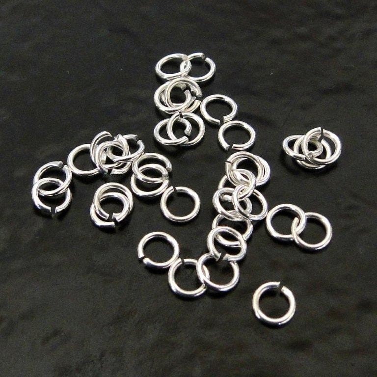 100pcs - .925 Sterling Silver 4mm Open Jump Rings 22g