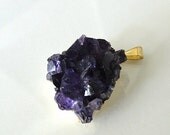Amethyst Geode Pendant 26x30mm