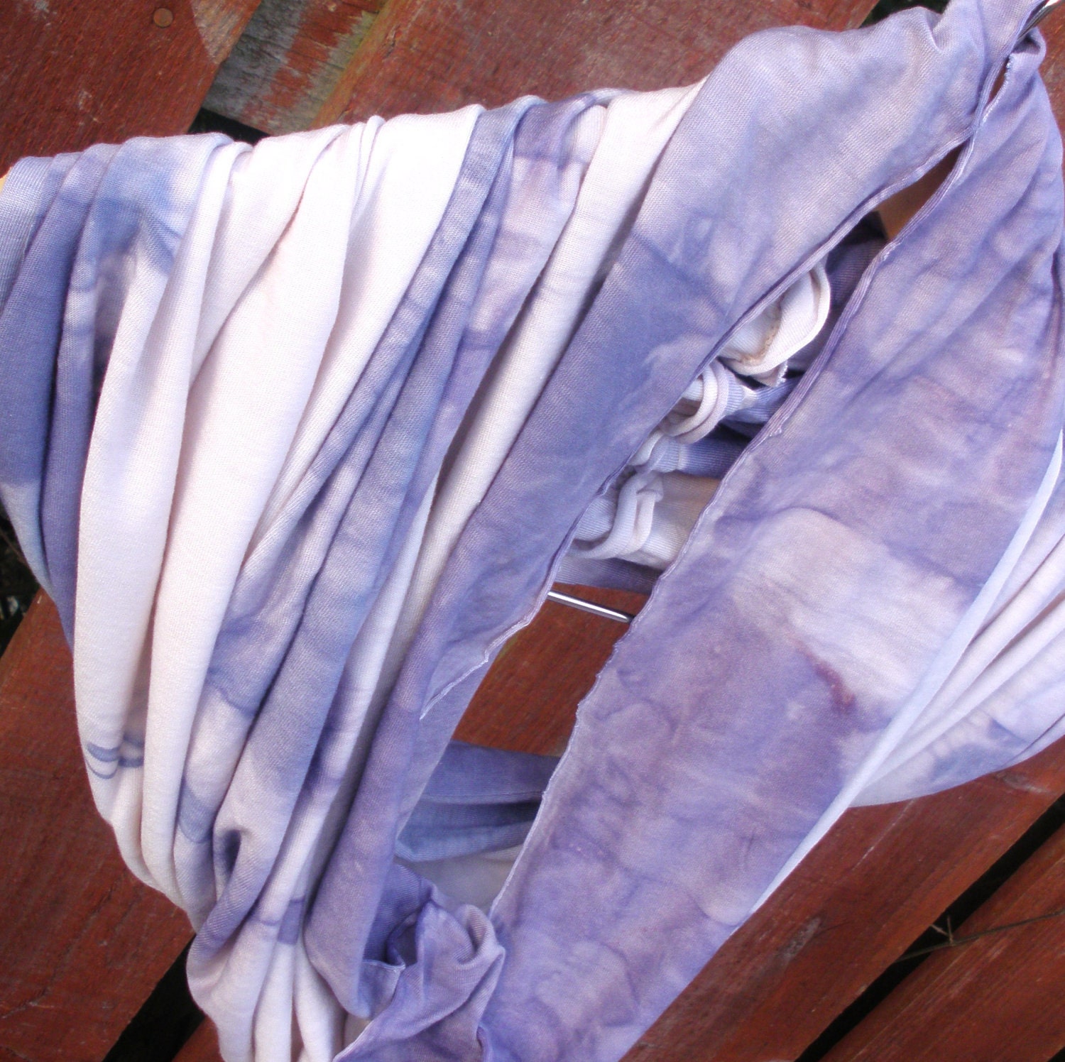 Lavender Nights Naturally Dyed Jersey Cotton Infinity Snood Scarf - Hand Dyed Womens Organic Accessory - Gift Wrapped