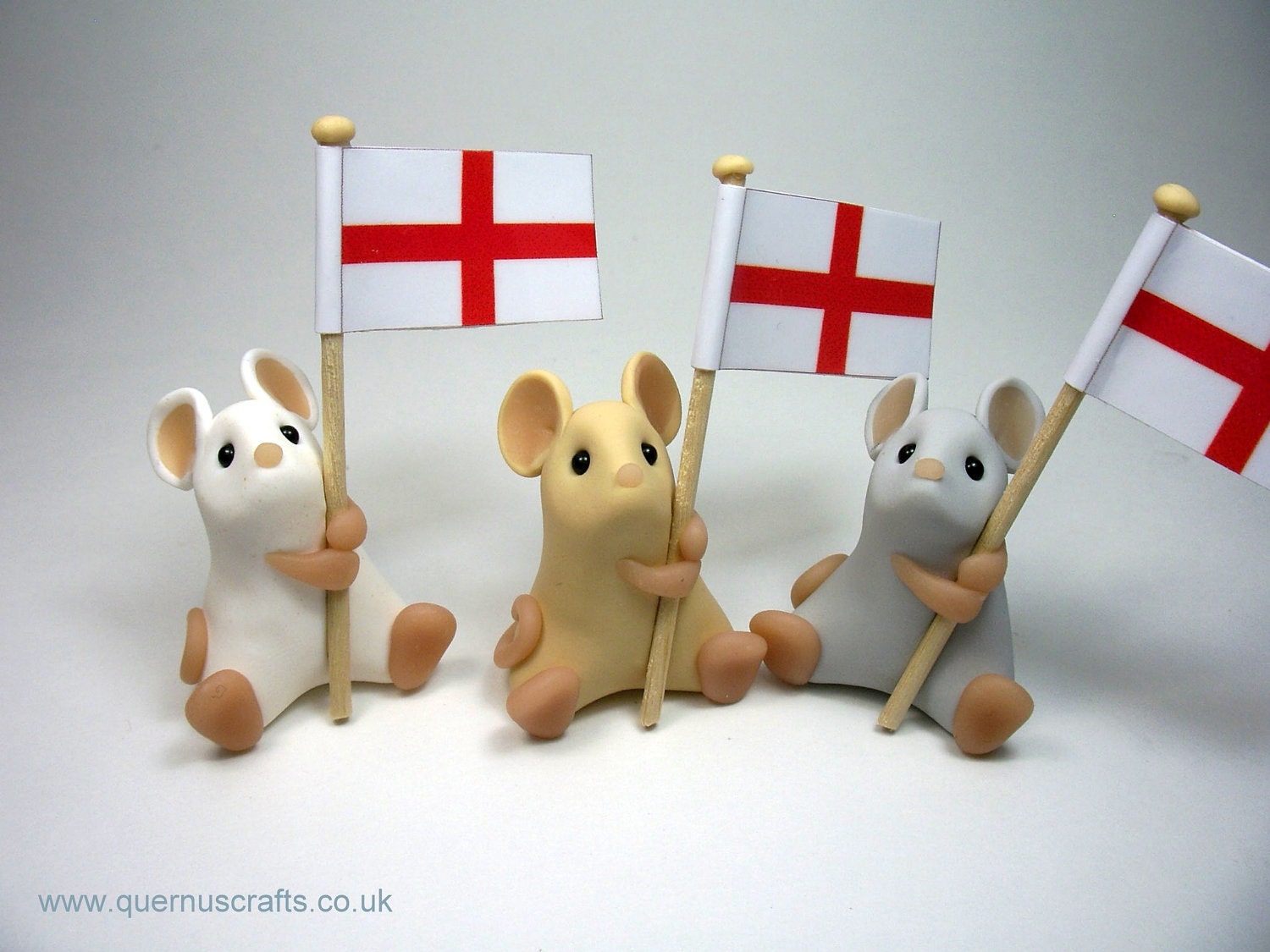 England Flag Football Mouse Ornament Sculpture Cake Topper Sold Individually