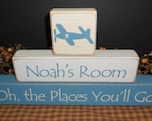 Oh The Places You'll Go - Custom Children's personalized wood blocks