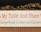 Come To My Table And Share With Me Gingerbread Cookies and Cinnamon Tea