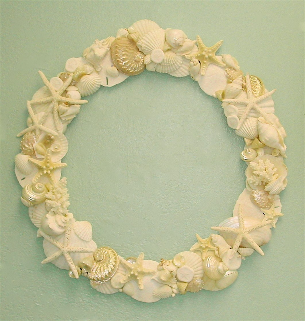 Beach Decor-Large Shell Wreath 20 inch