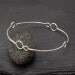 Sterling Silver Bracelet- Silver Bangle Bracelet- Circle Bangle- Modern Bangle -Sterling Silver Jewelry Handmade