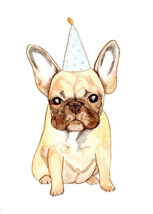 Happiness is a warm puppy - 5 x 7 print