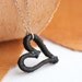 Corazón Negro - Black suede heart on sterling silver necklace pendant anti-Valentine's Bridesmaid Jewelry