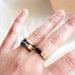 Leather and Brass ring - ONE