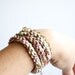 Braided wrap bracelet - muted textile brass multicolor