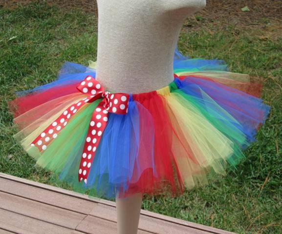 Big Top Circus Tutu with polka dots Sizes Newborn to 6 Ships 2-3 DAYS