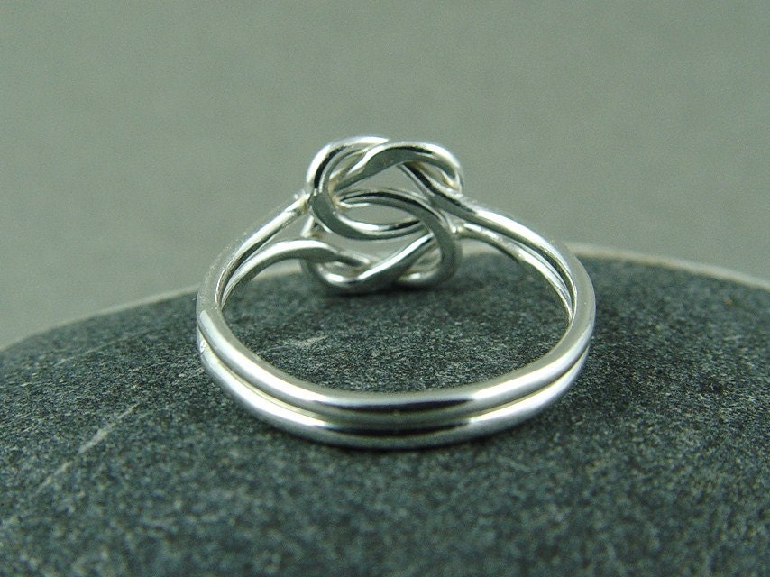 Silver Double Love Knot Ring / Infinity Knot Ring / Mother Daughter Ring / Best Friends Ring / Sisters Ring