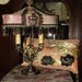 Handmade Antique Beaded Lampshade 1920s metallic lace, Victorian, Gothic Candleabra Lamp