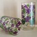 vintage purple violet libbey juice glasses - set of 2