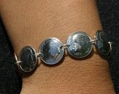 Coin Jewelry Dime Bracelet Sterling Silver Links Real US coins