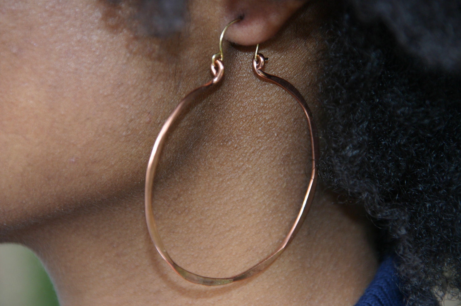 Hoop Earrings Copper Jewelry