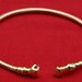 Retro Jewelry Brass Bracelet 80s Fist Style Fits Up to Size 7 inch Wrist
