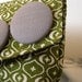 Olive and White Pocket Clutch