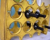 Wooden Wine Rack - Handcrafted - Holds 12 Bottles