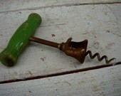 Antique Wood and Metal Corkscrew
