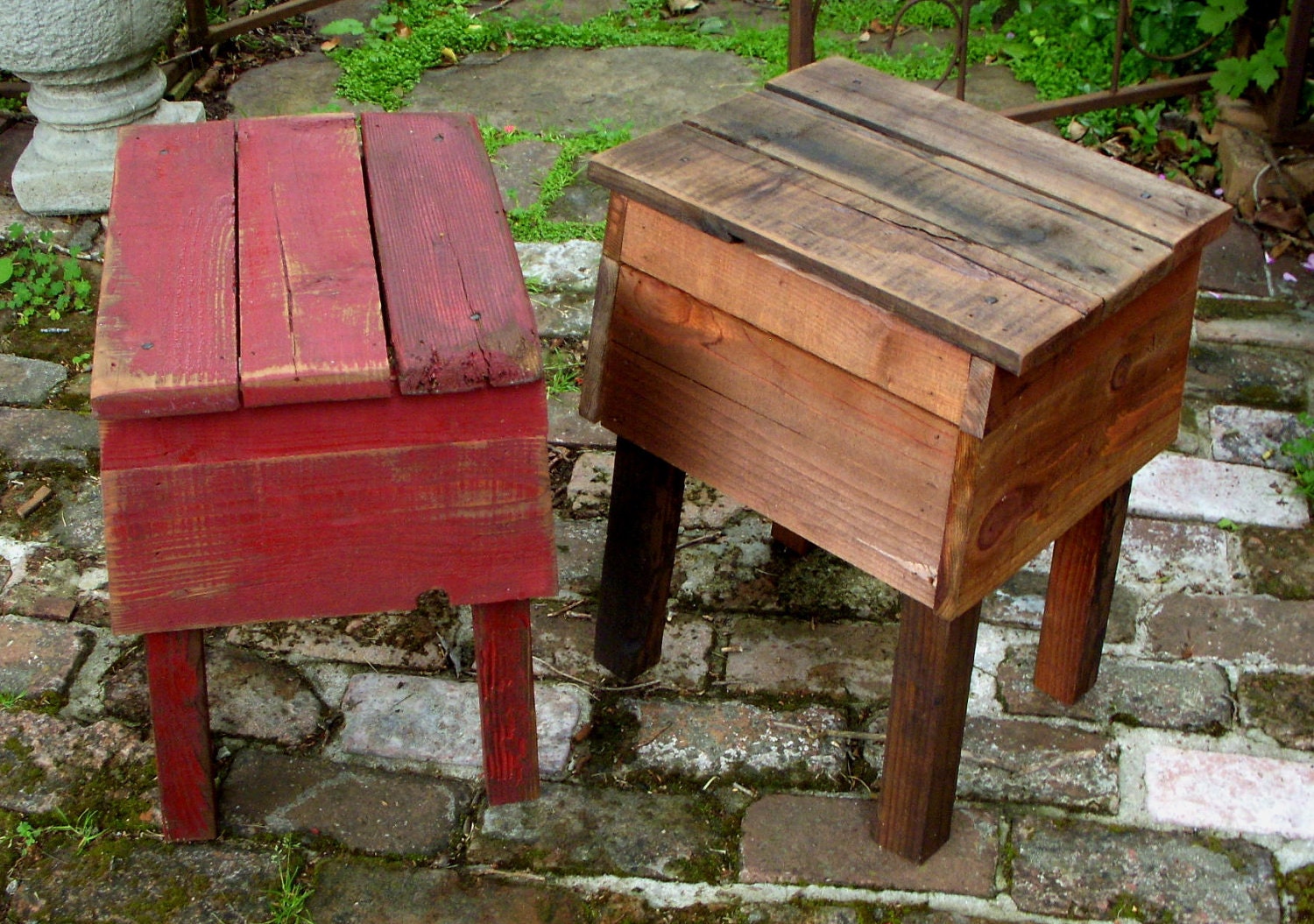 Shabby - Cottage Chic Table - Rustic - Distressed - Plant Stand, Side Table - One Table