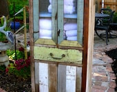 Reclaimed Wood Furniture - Cabinet - Handcrafted - Shabby - French Country Chic Decor