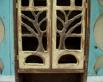 Wood Wall Cabinet - Oak Tree - Woodland - Shelf