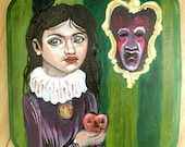 The Evil Queen Snow White Original Art Acrylic Painting Whimsical  Illustration