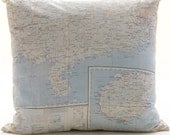 Silk aviator Map cushion (Canton)
