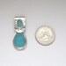Sea Glass Jewelry - Sterling Rare Turquoise Sea Glass Pendant