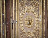 Paris Photography Home Decor, Ornate Paris Door, Fine Art Paris Photo, Fontainebleau, Royal Door - Faded Grandeur (8x10)