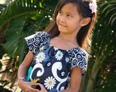 Girls A Line Dress Peasant Dress Handmade  Daisy Doodle 6mos to 12
