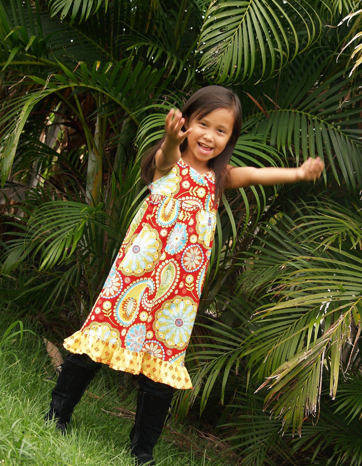 Girls Boutique Halter Dress Gypsy Bandana 6mos to 9/10