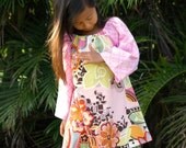 Girls Tunic Dress Pink Rivoli Peasant Dress 6mos to 12