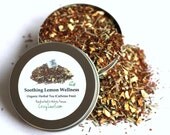 Organic Soothing Lemon Wellness Loose Leaf Tea Tin 20 cups of brewed tea